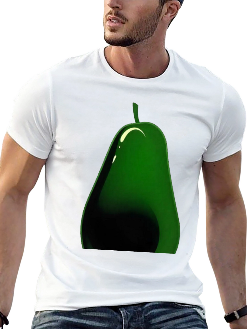 Avocado Graphic Black T-Shirt - Casual Fruit Tee
