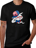 Cool Stylish Cat T-Shirt - Patriotic Design