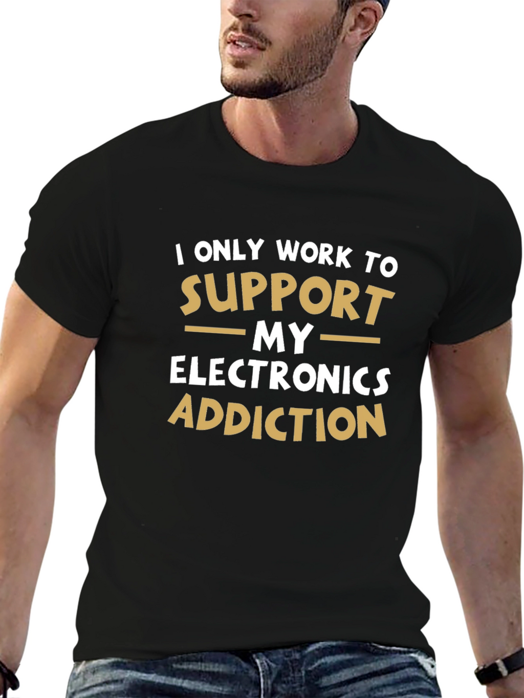 Electronics Addiction T-Shirt - Funny Novelty Tee