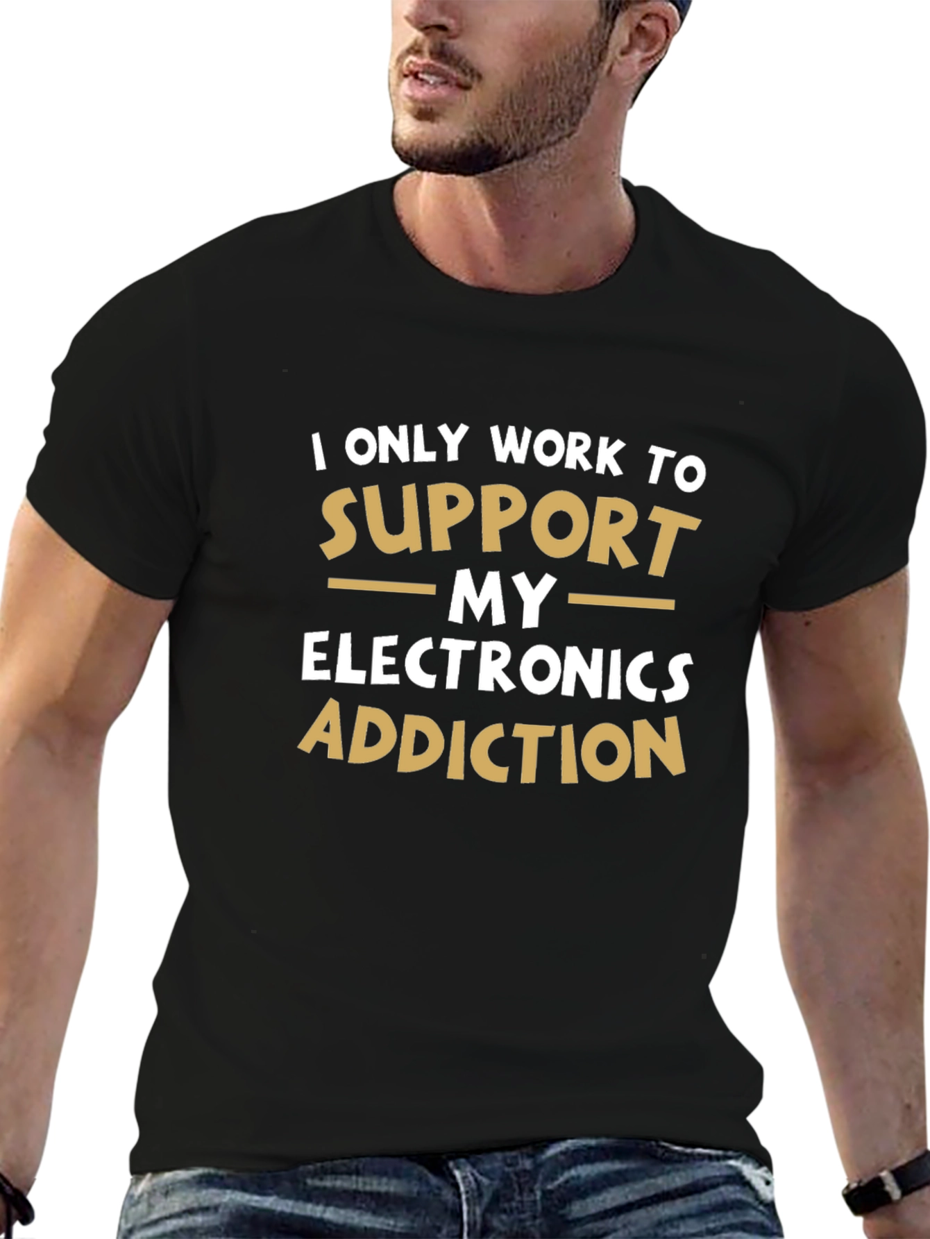 Electronics Addiction T-Shirt - Funny Novelty Tee