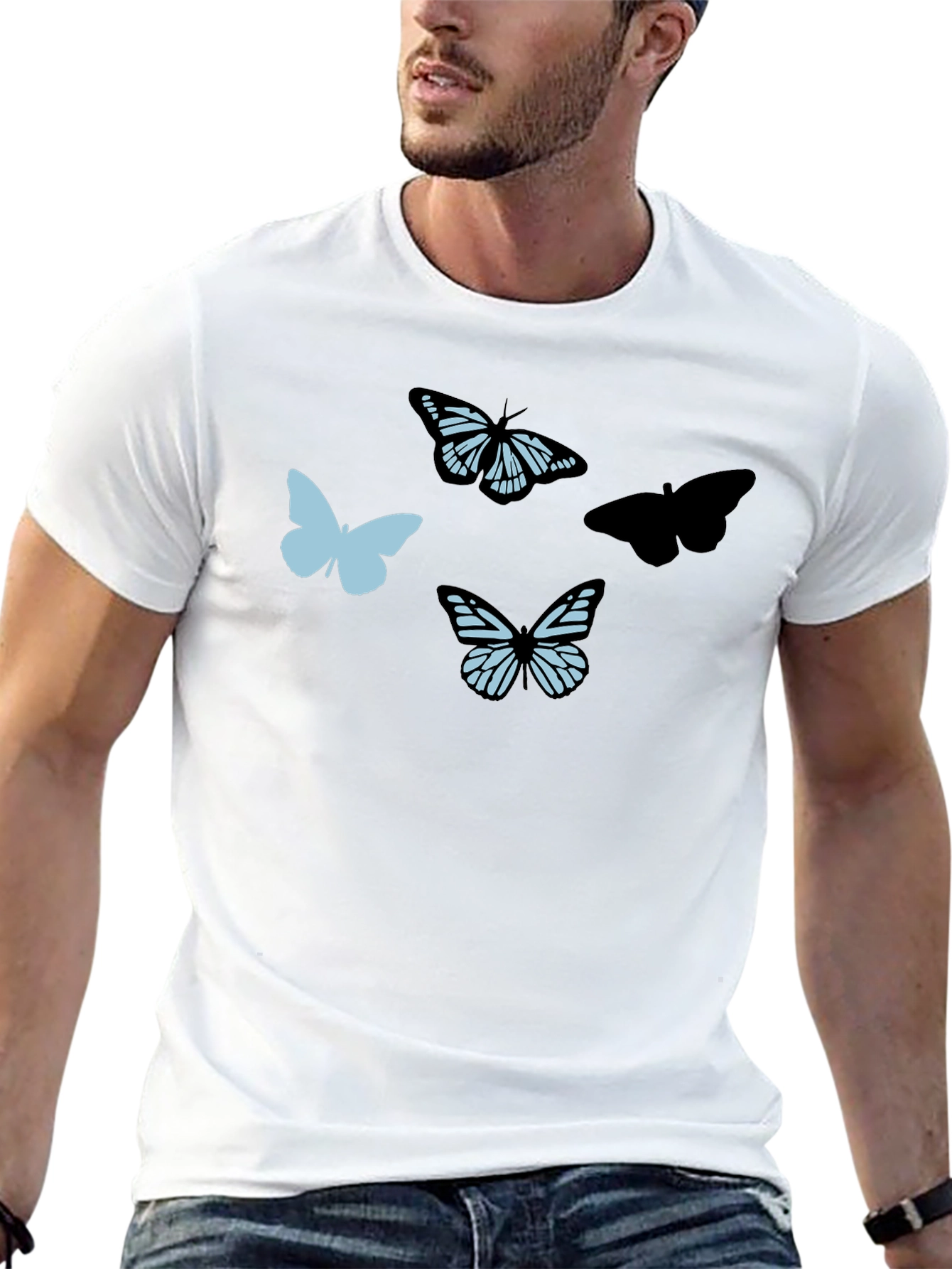 Butterfly Graphic T-Shirt - Trendy Casual Tee