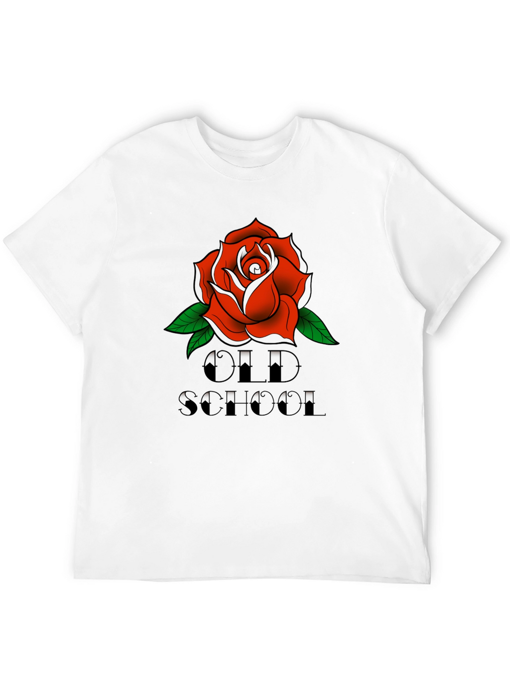 Old School Rose Tattoo Graphic T-Shirt