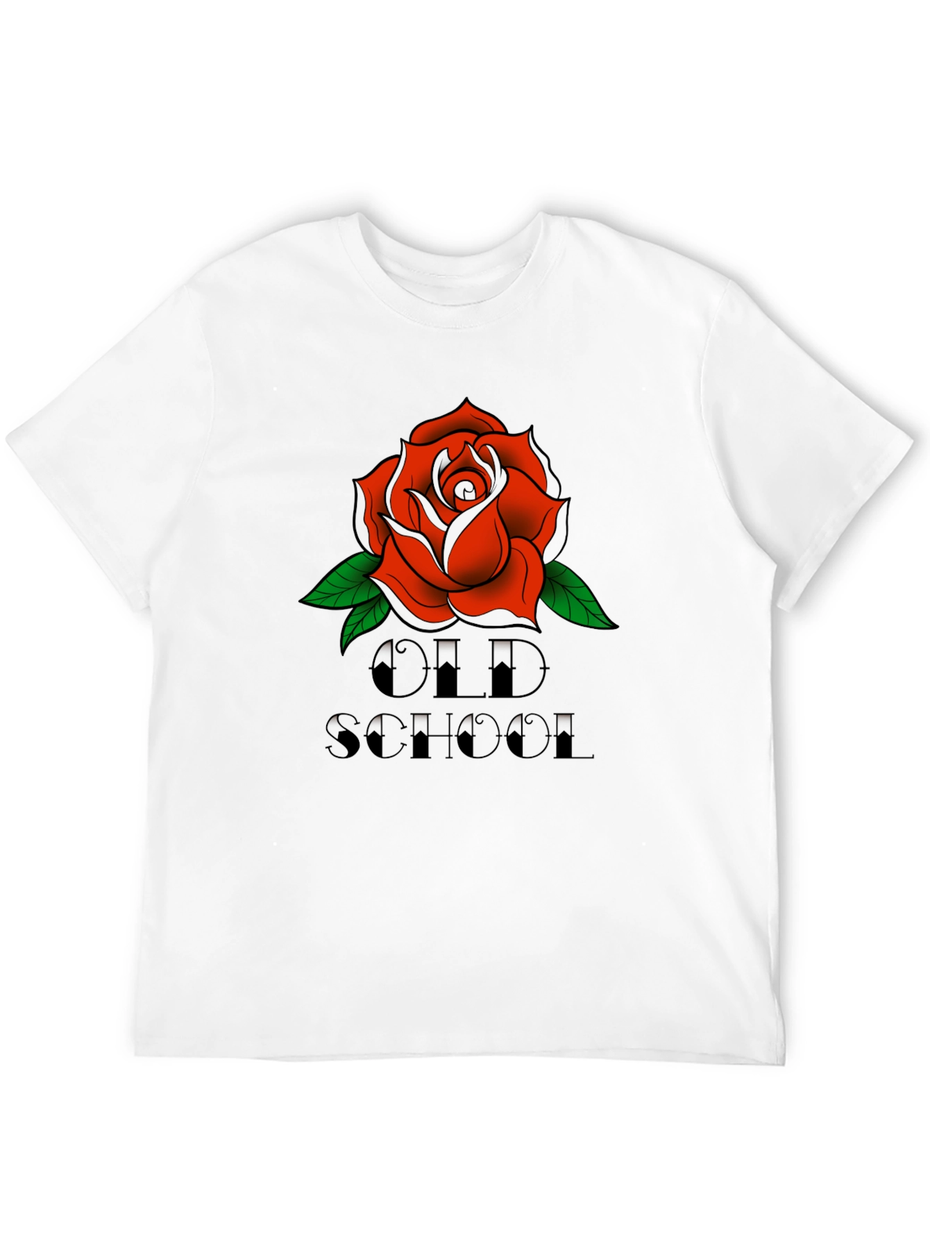 Old School Rose Tattoo Graphic T-Shirt