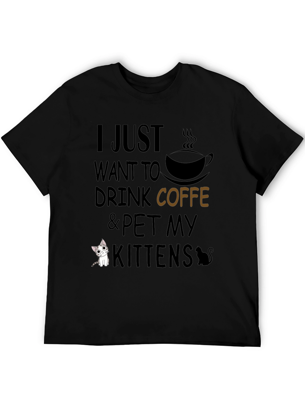 Coffee and Kittens Graphic T-Shirt