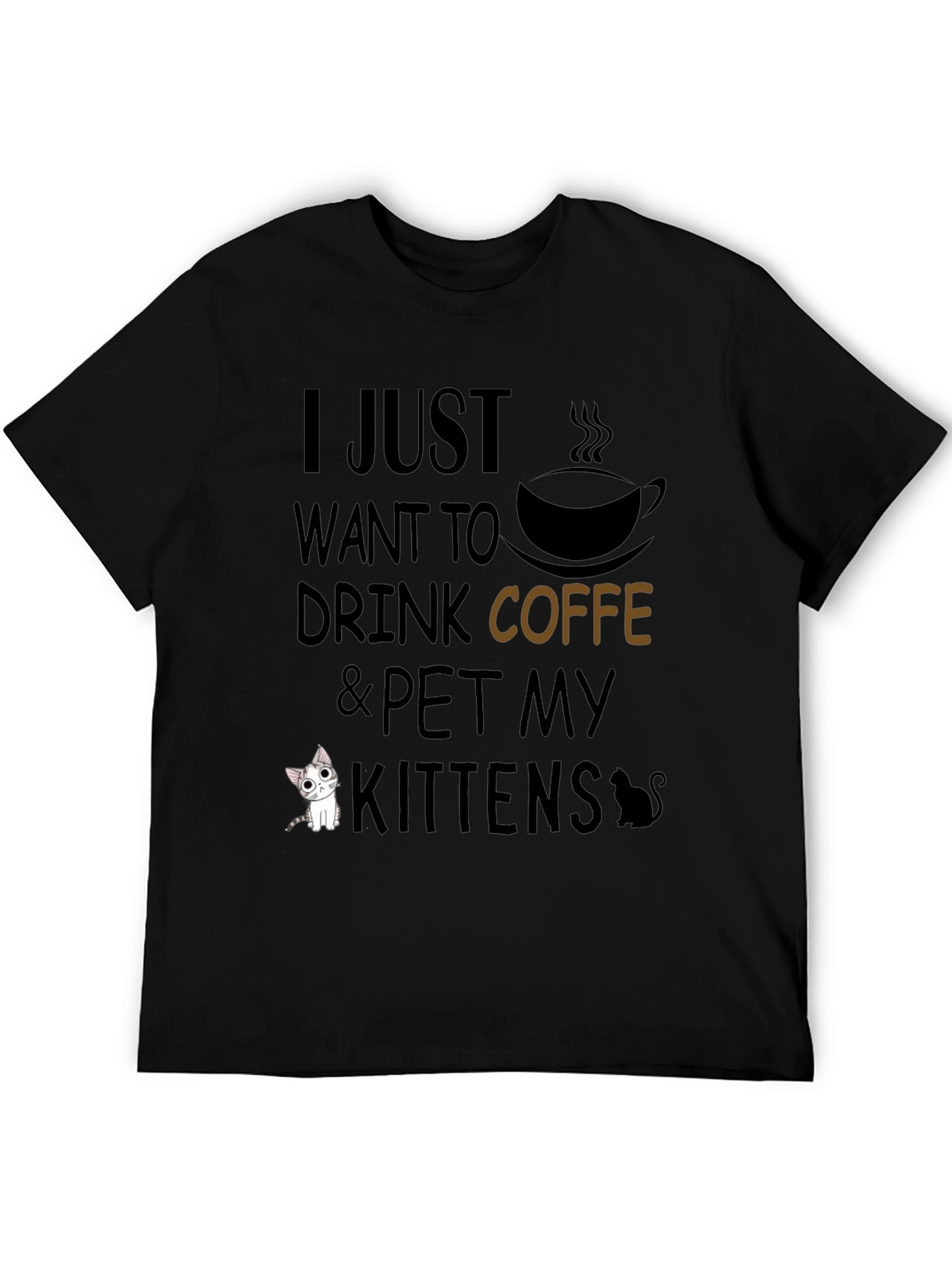 Coffee and Kittens Graphic T-Shirt