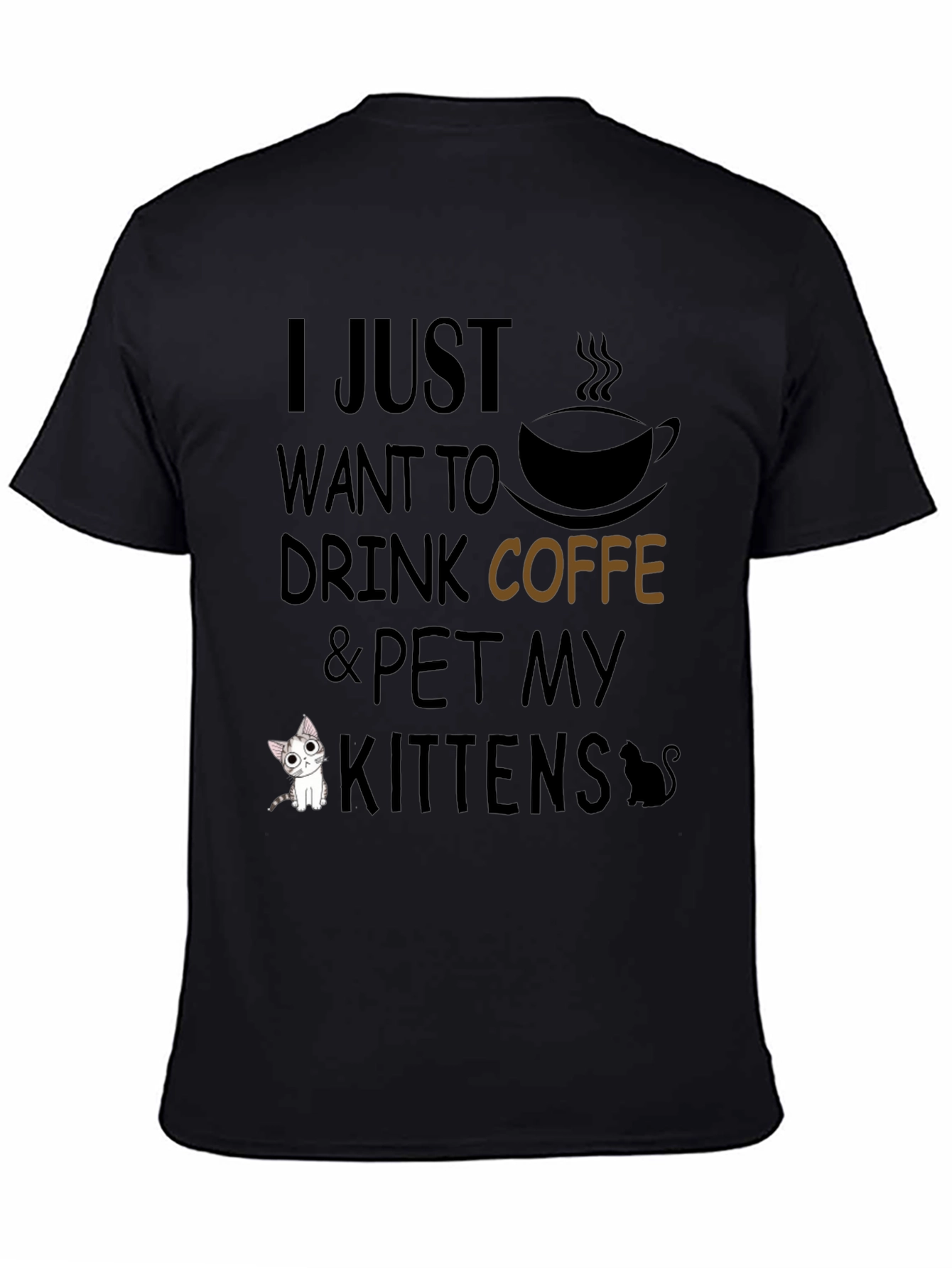 Coffee and Kittens Graphic T-Shirt