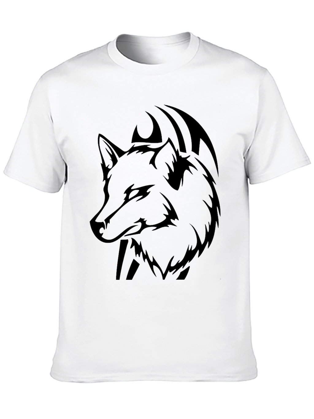 Wolf Graphic Black T-Shirt - Mens Casual Tee