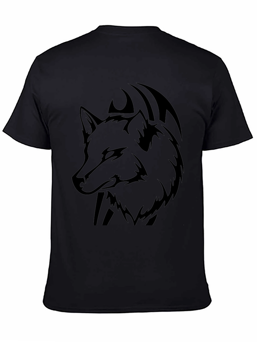 Wolf Graphic Black T-Shirt - Mens Casual Tee