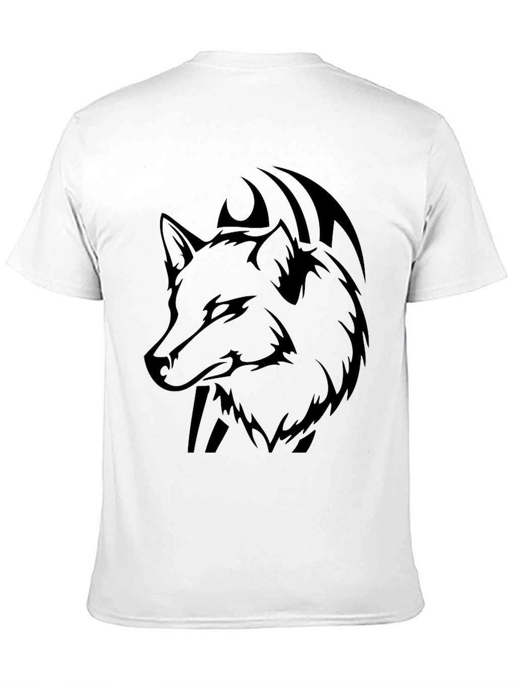 Wolf Graphic Black T-Shirt - Mens Casual Tee