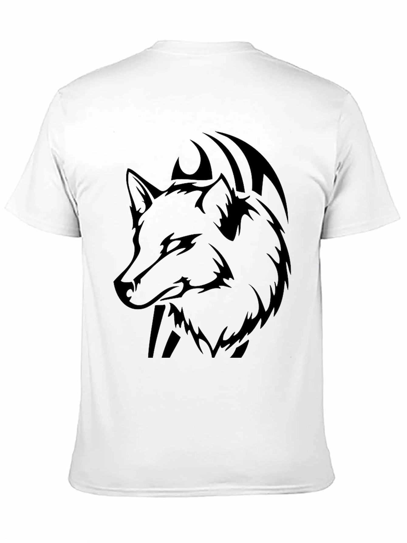 Wolf Graphic Black T-Shirt - Mens Casual Tee