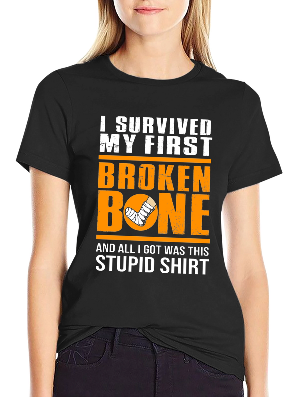 Funny Broken Bone T-Shirt - I Survived My First