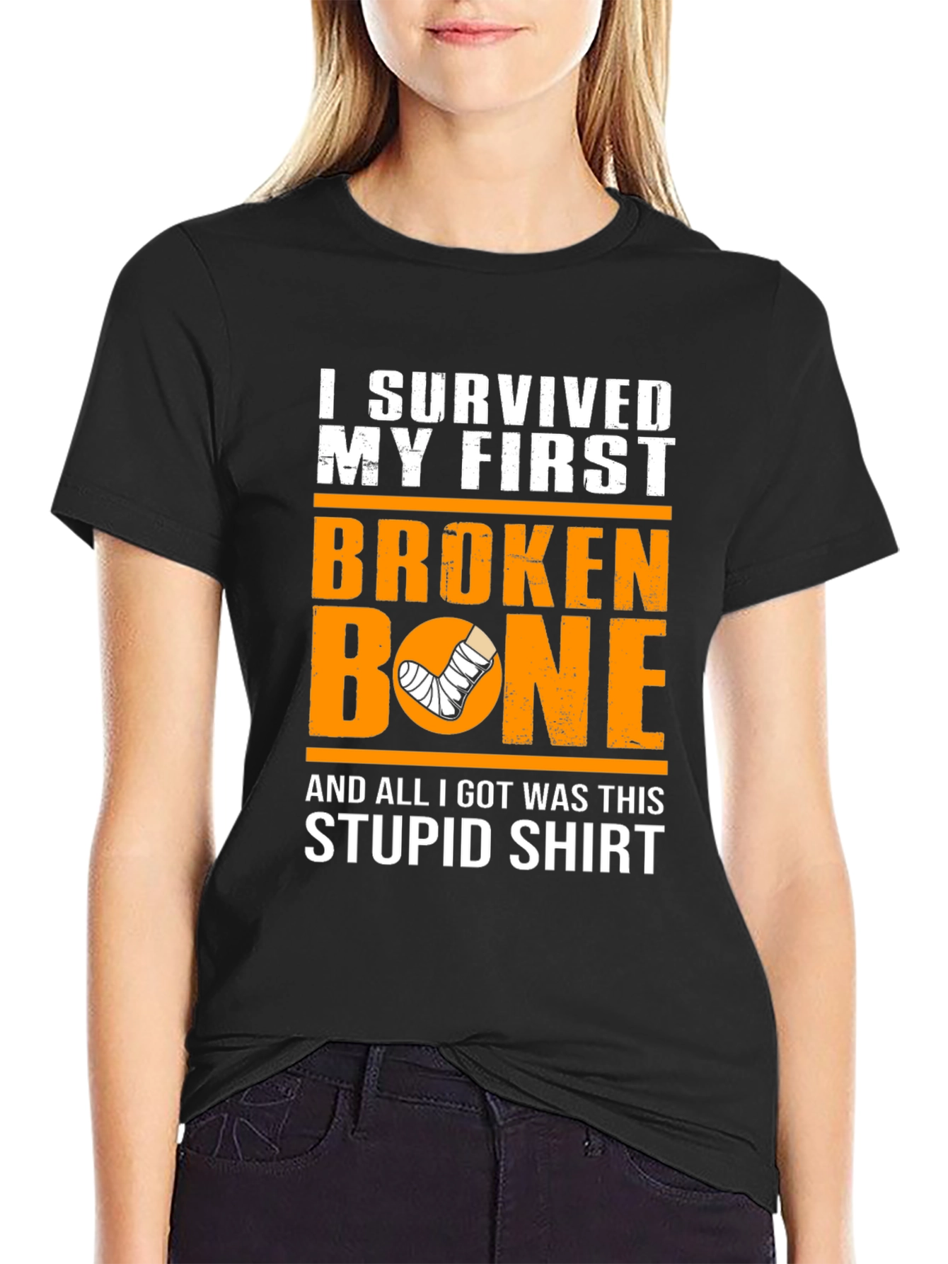 Funny Broken Bone T-Shirt - I Survived My First