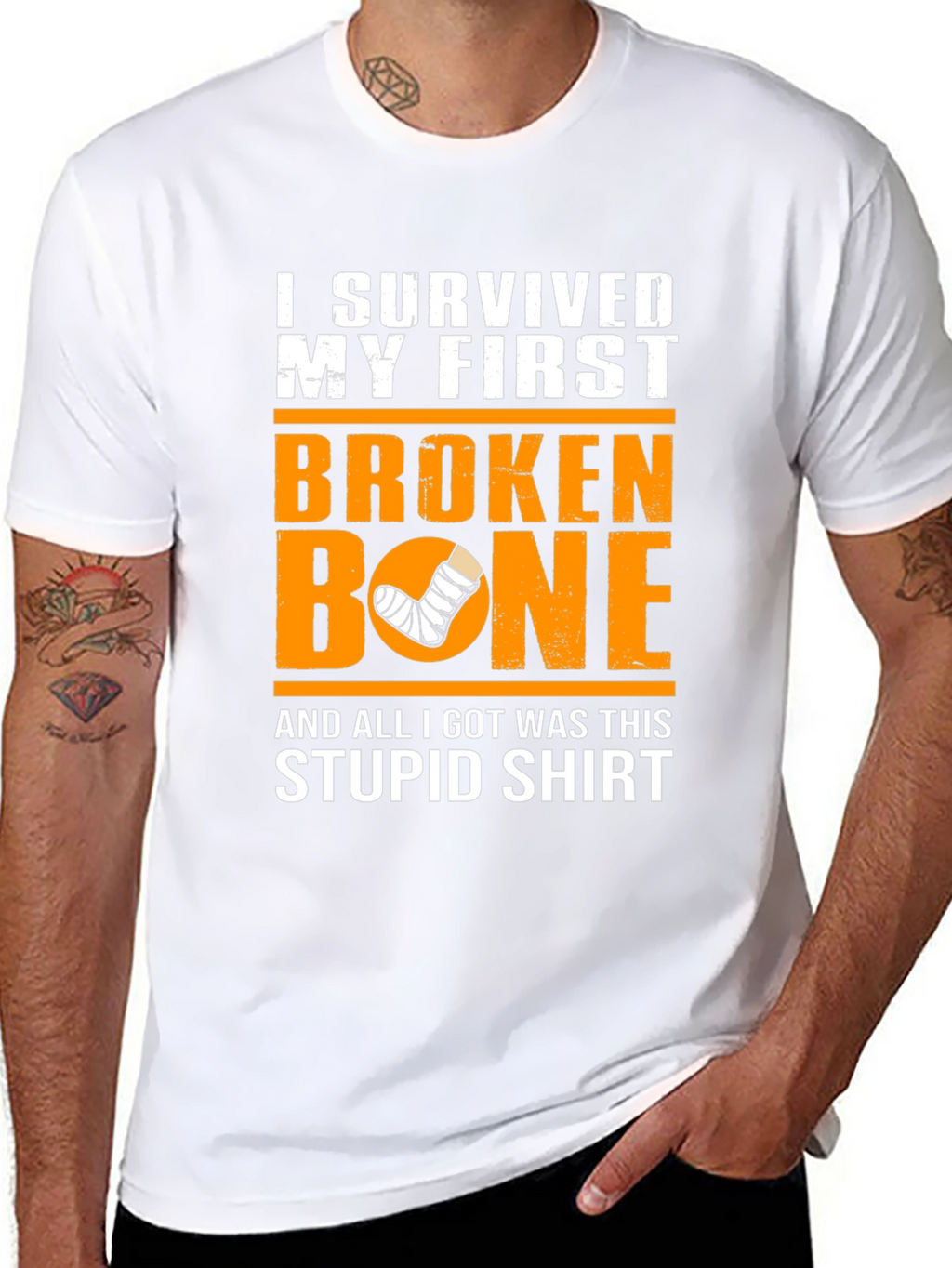 Funny Broken Bone T-Shirt - I Survived My First