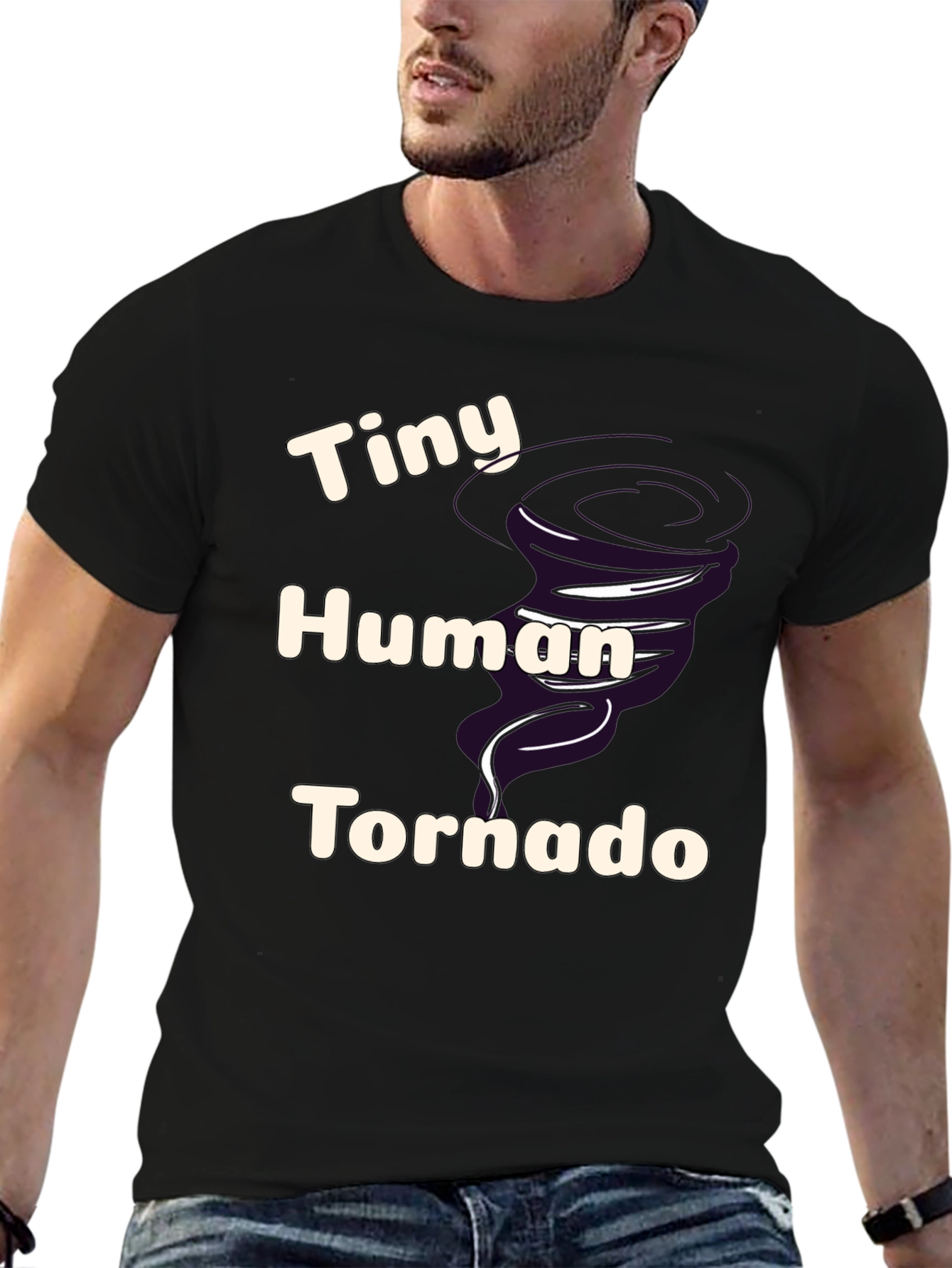 Tiny Human Tornado Graphic Tee - Black