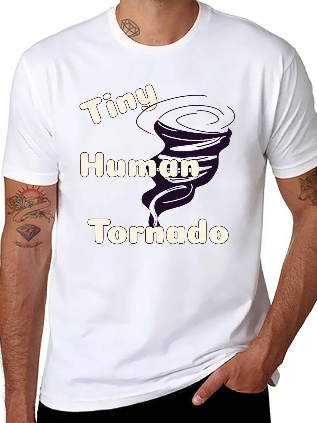 Tiny Human Tornado Graphic Tee - Black