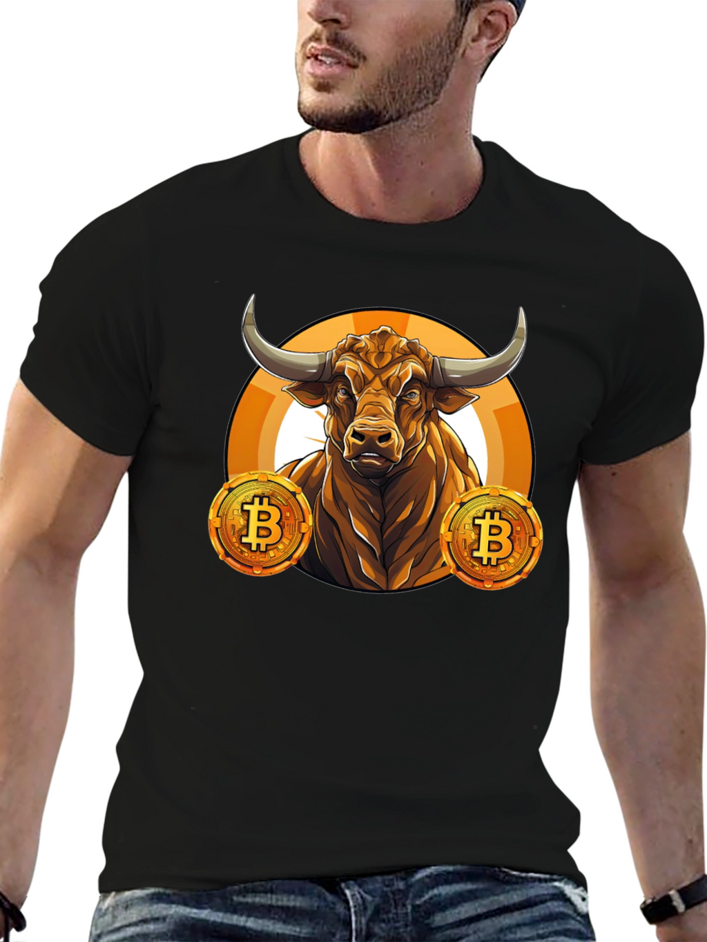Bullish Bitcoin Graphic Tee - Black