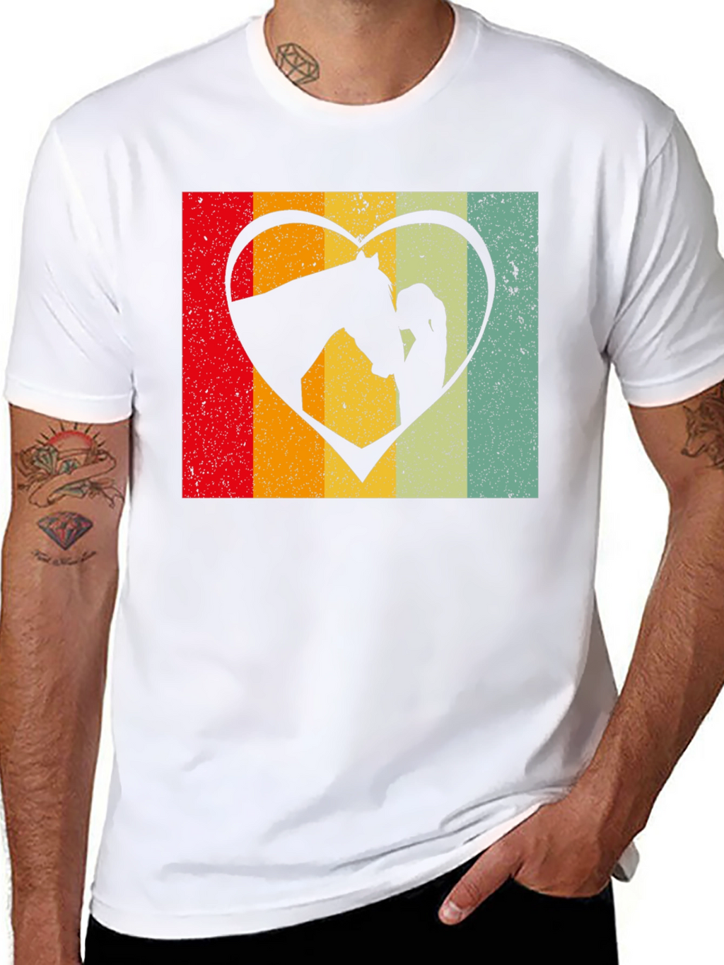 Retro Horse & Girl Heart Tee