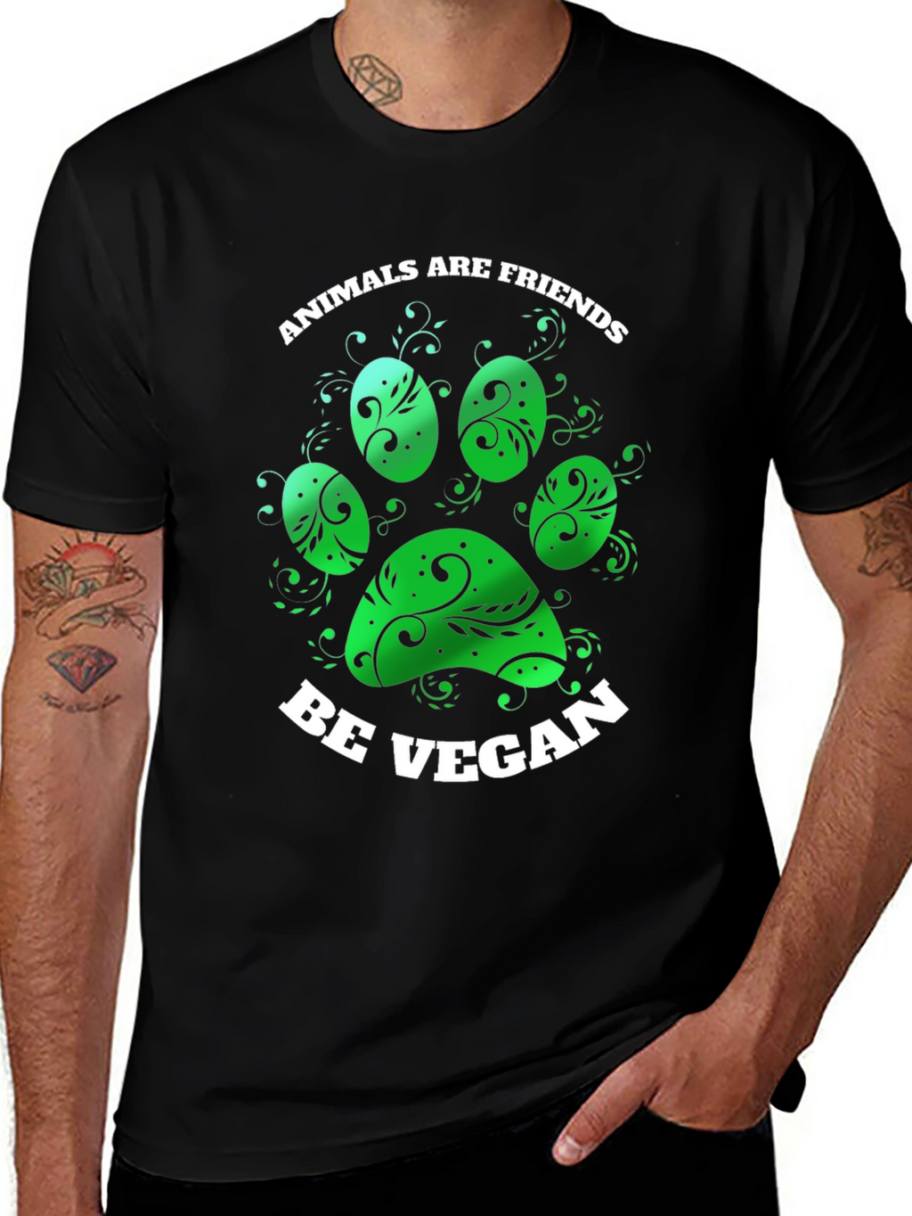 Animals are Friends Be Vegan T-Shirt
