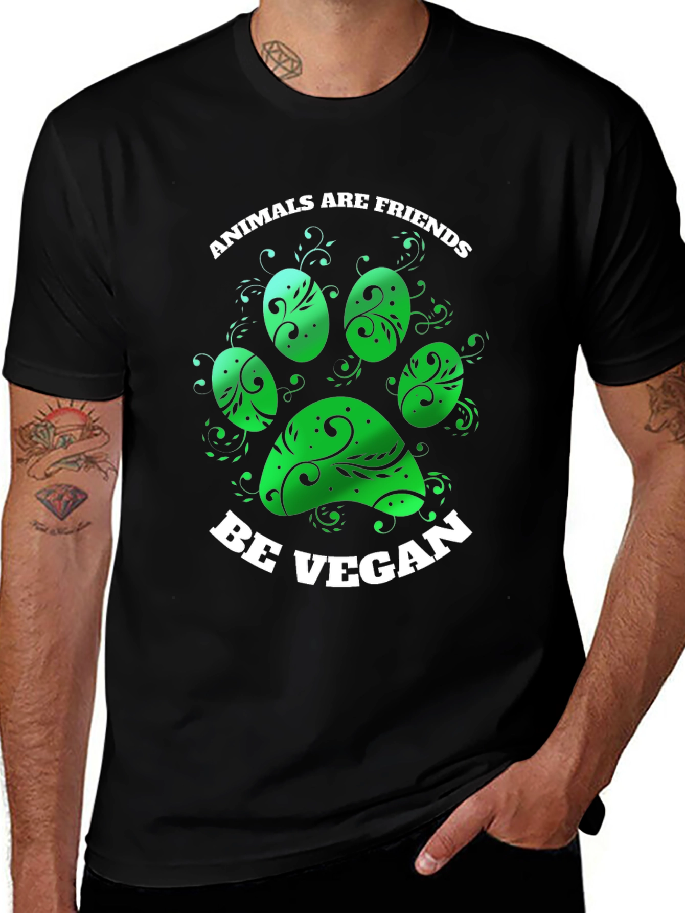Animals are Friends Be Vegan T-Shirt