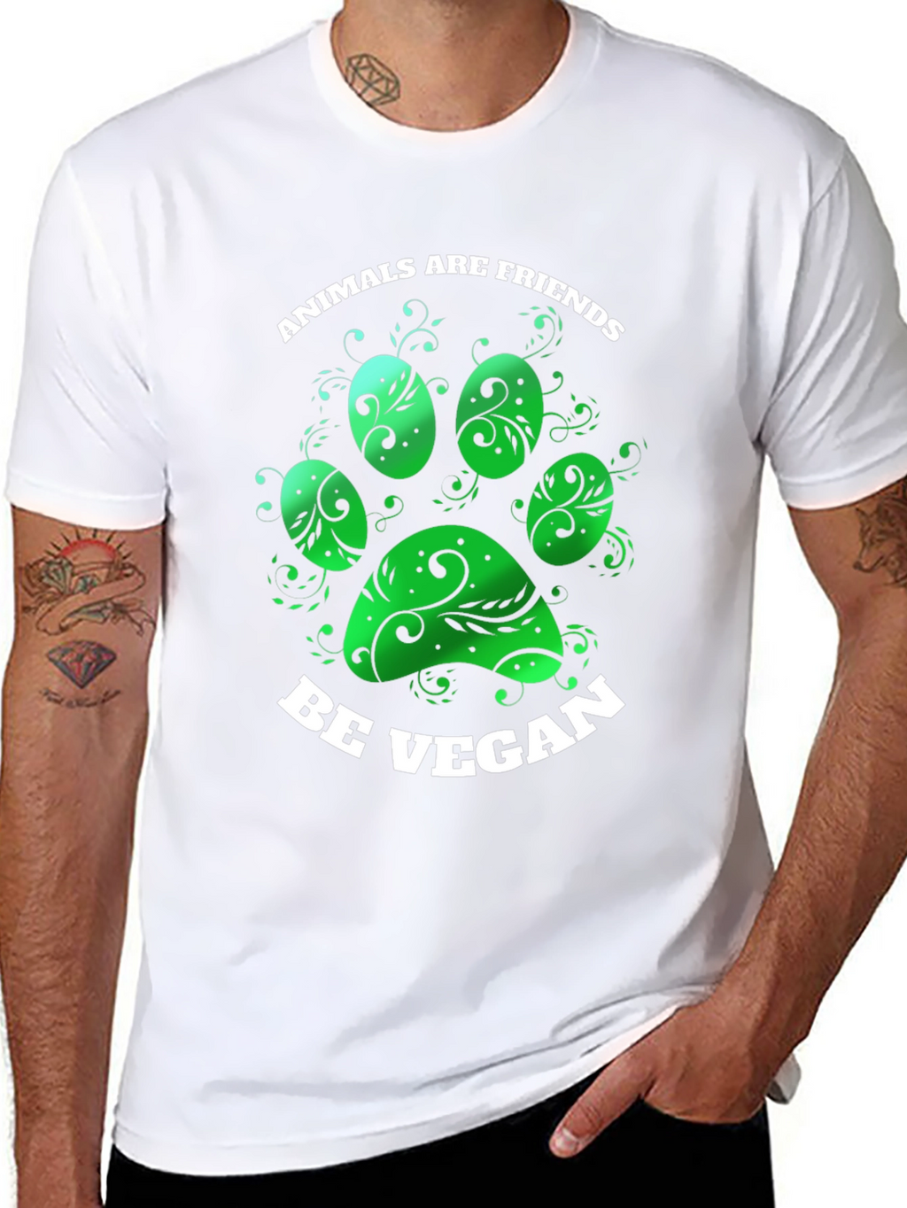 Animals are Friends Be Vegan T-Shirt