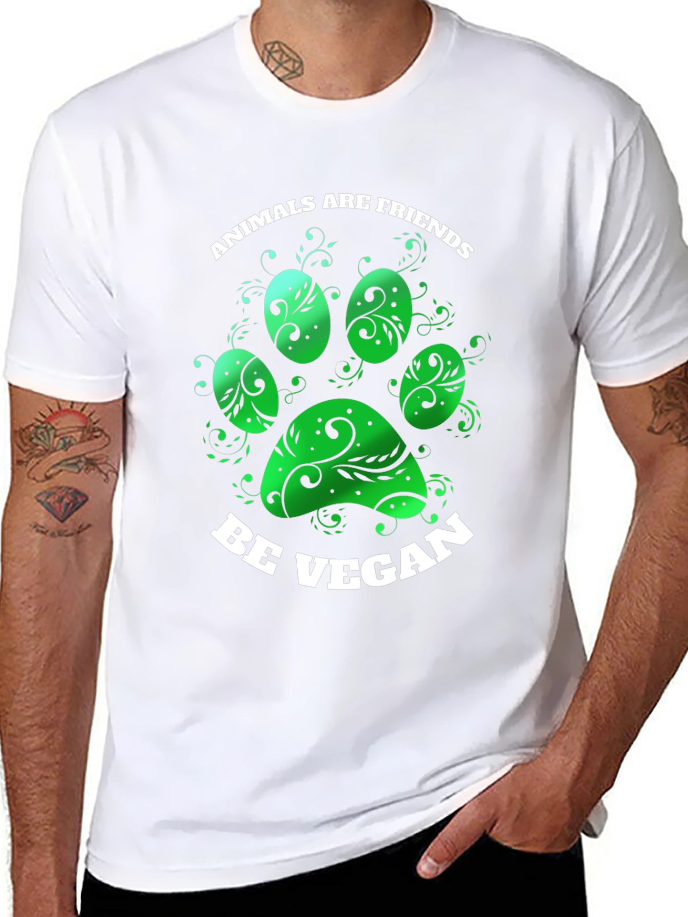 Animals are Friends Be Vegan T-Shirt