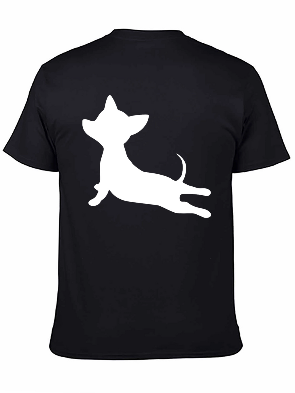 Chihuahua Silhouette T-Shirt - Casual Black Tee