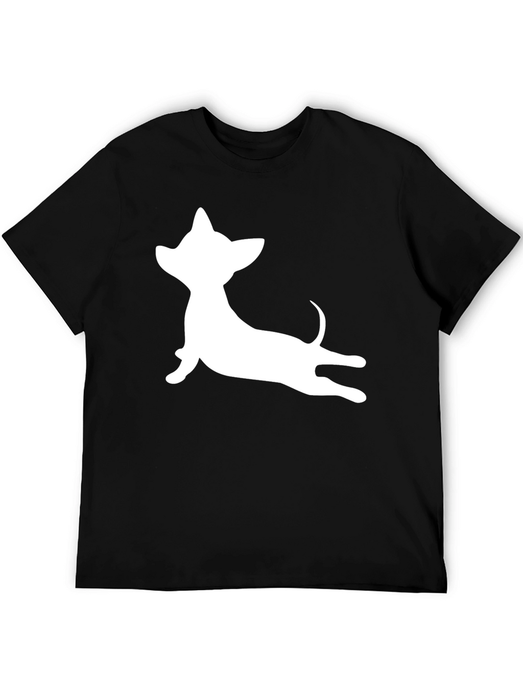 Chihuahua Silhouette T-Shirt - Casual Black Tee
