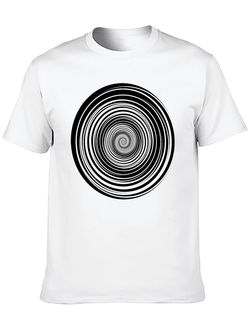 Hypnotic Spiral Black Graphic Tee