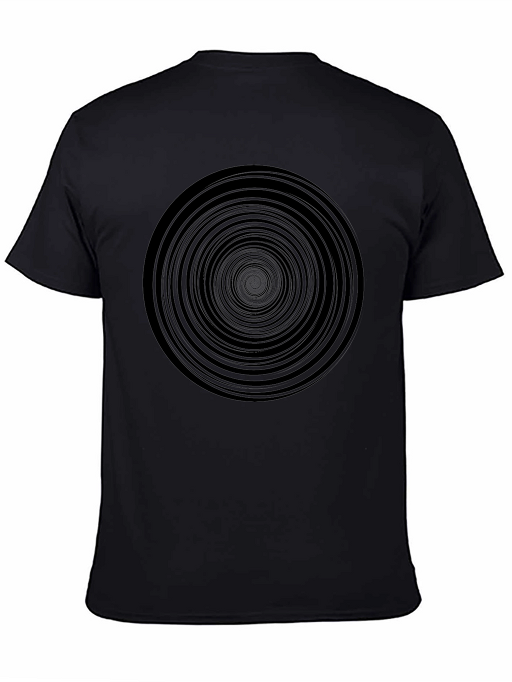 Hypnotic Spiral Black Graphic Tee