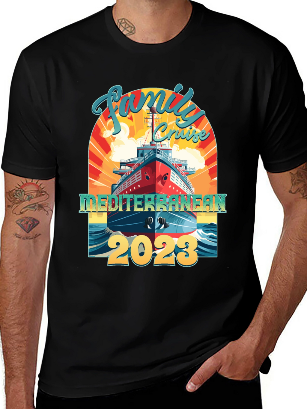 Family Mediterranean Cruise 2023 T-Shirt