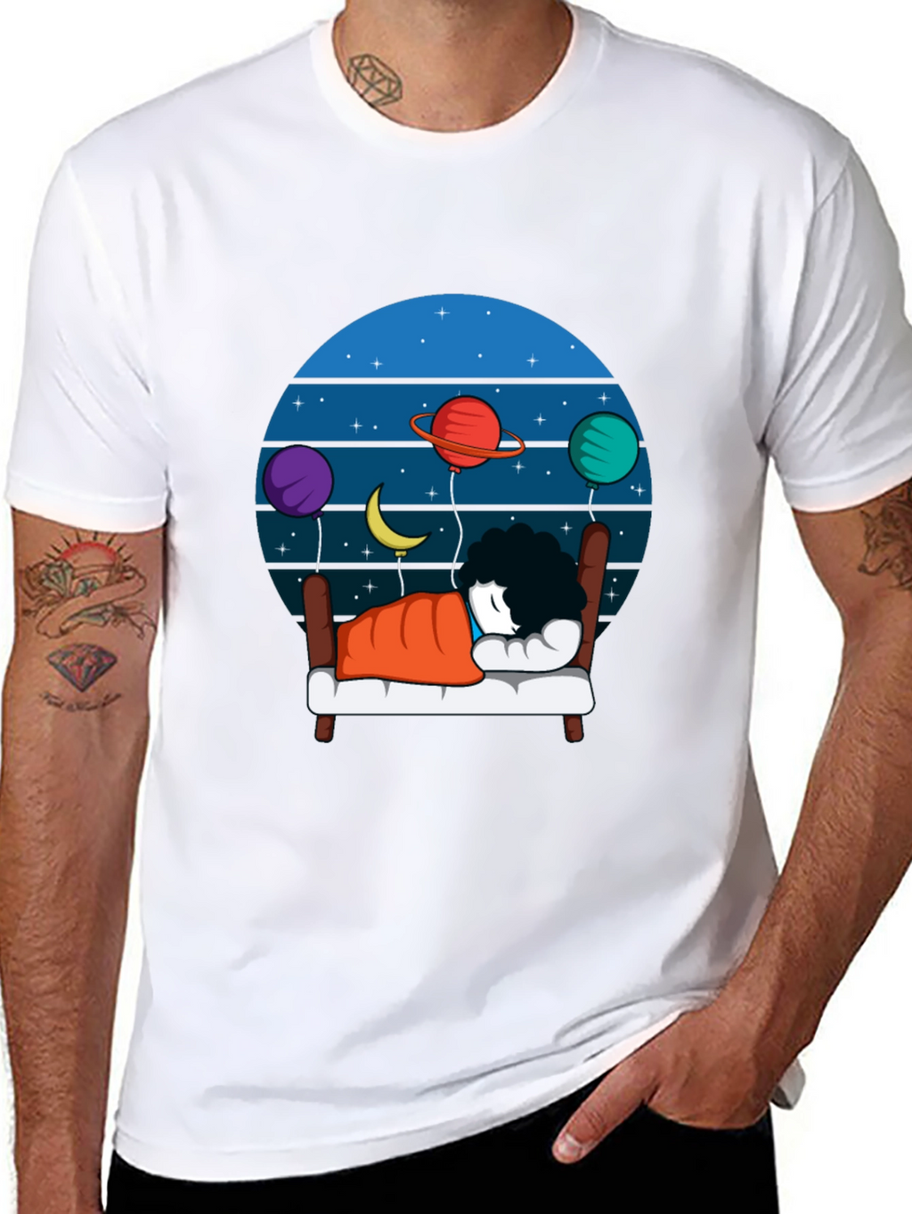 Dreaming of Space T-Shirt - Planets and Sleep