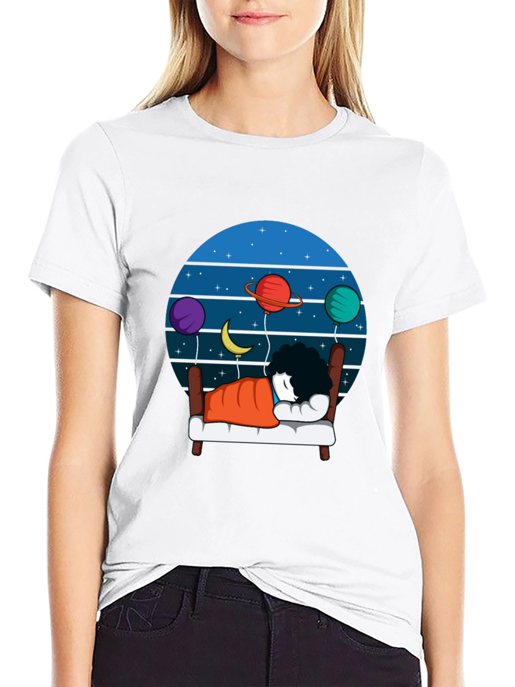 Dreaming of Space T-Shirt - Planets and Sleep