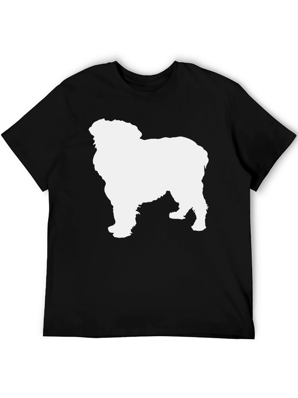 Dog Silhouette T-Shirt - Black Cotton Tee
