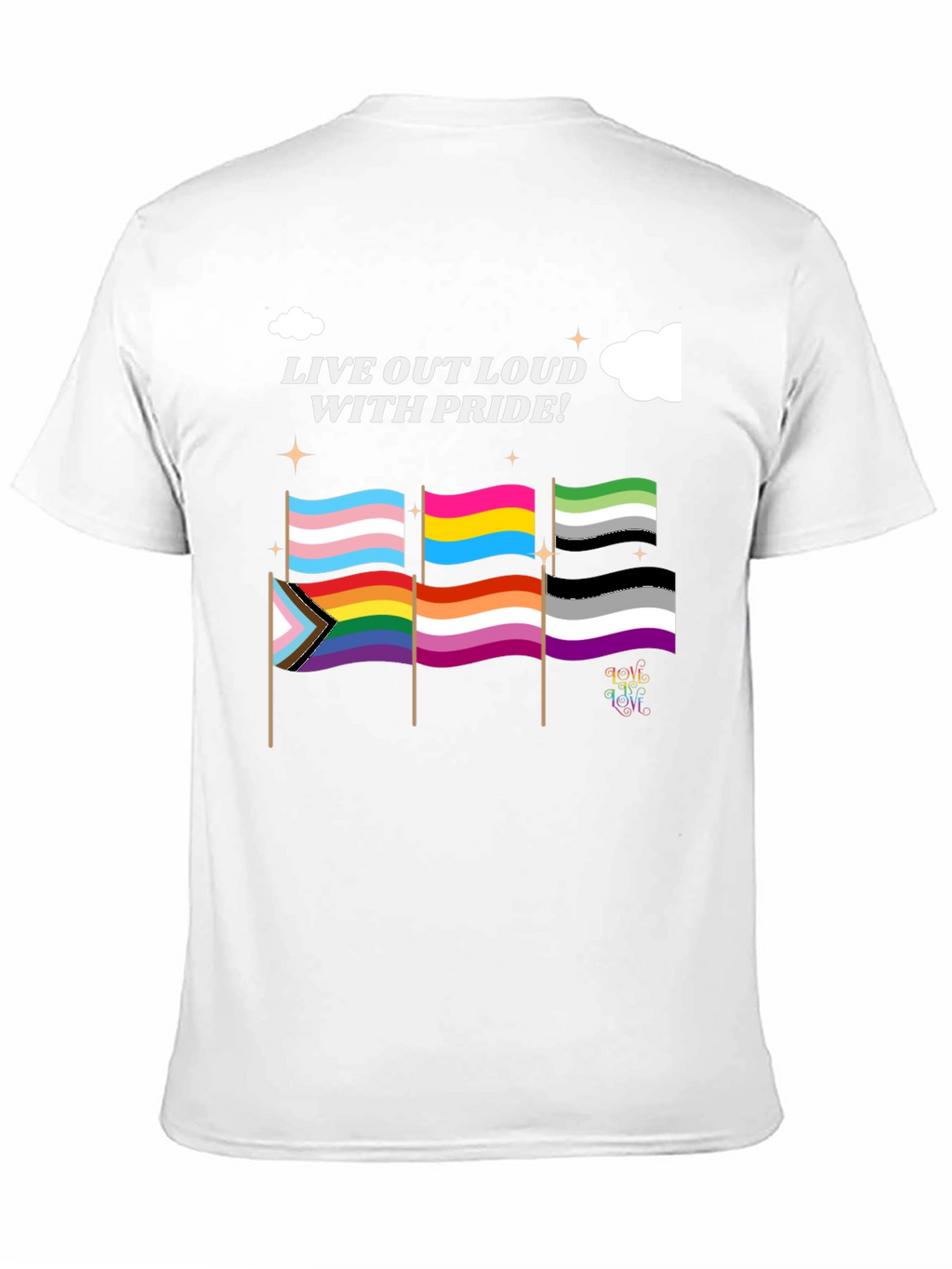 Pride Flags Graphic Tee - Live Out Loud