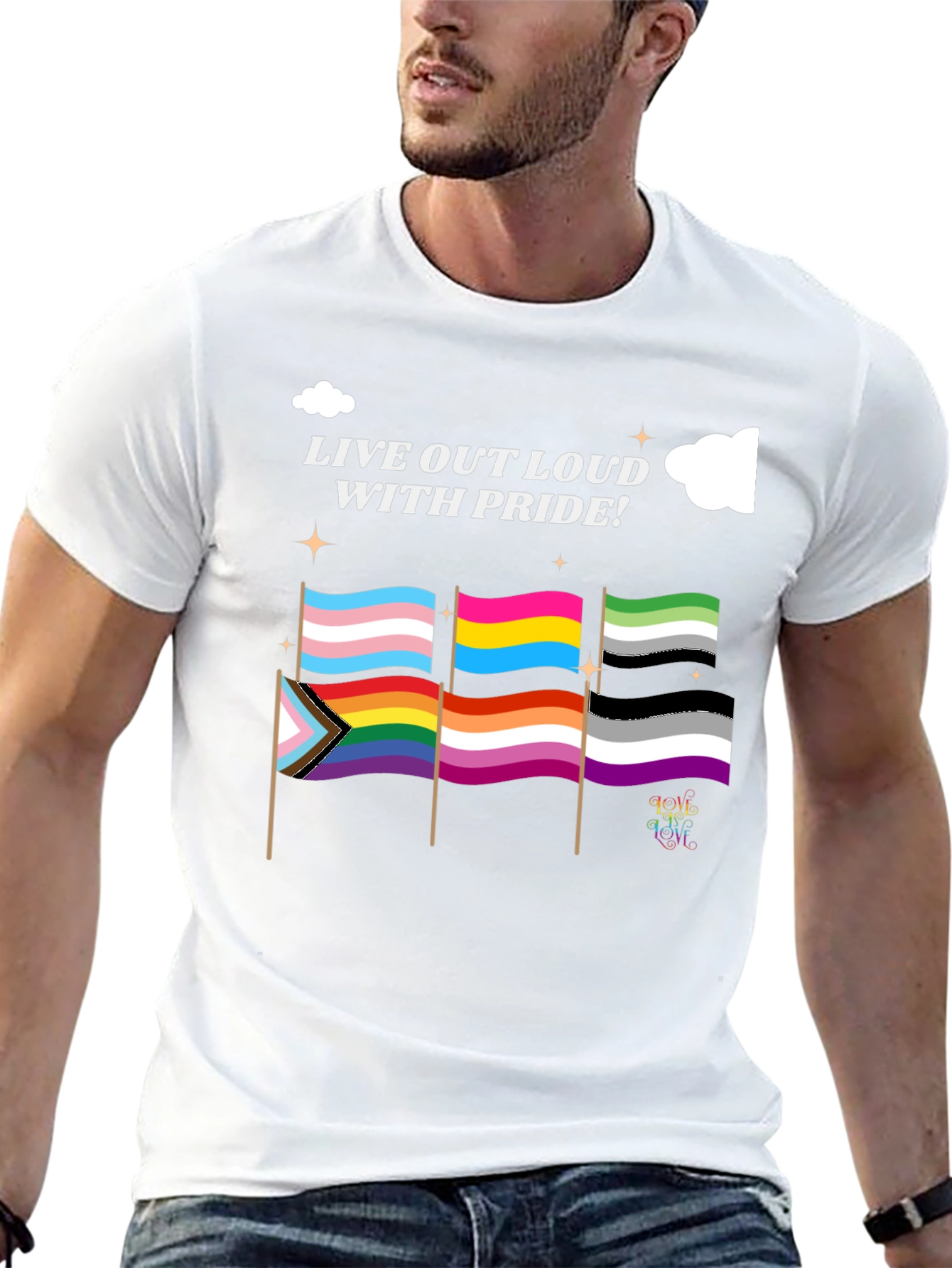 Pride Flags Graphic Tee - Live Out Loud