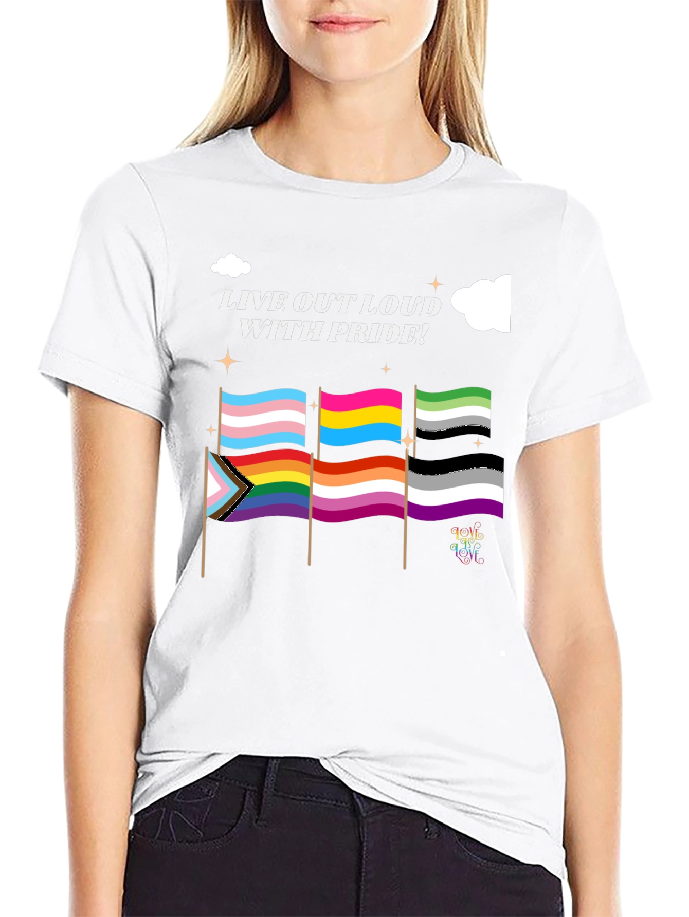 Pride Flags Graphic Tee - Live Out Loud