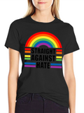 Straight Against Hate Rainbow T-Shirt