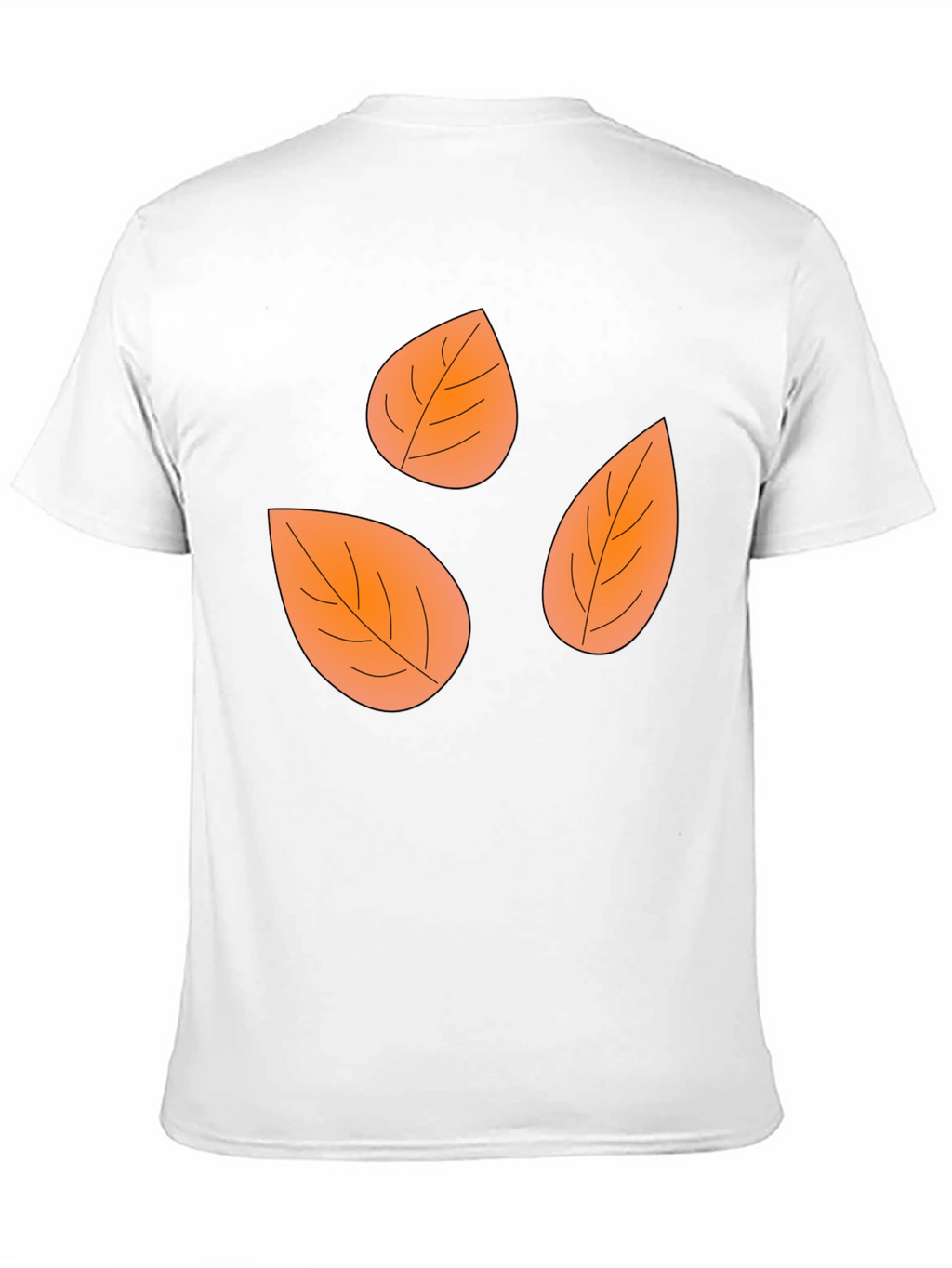 Fall Leaves Black Graphic Tee Shirt