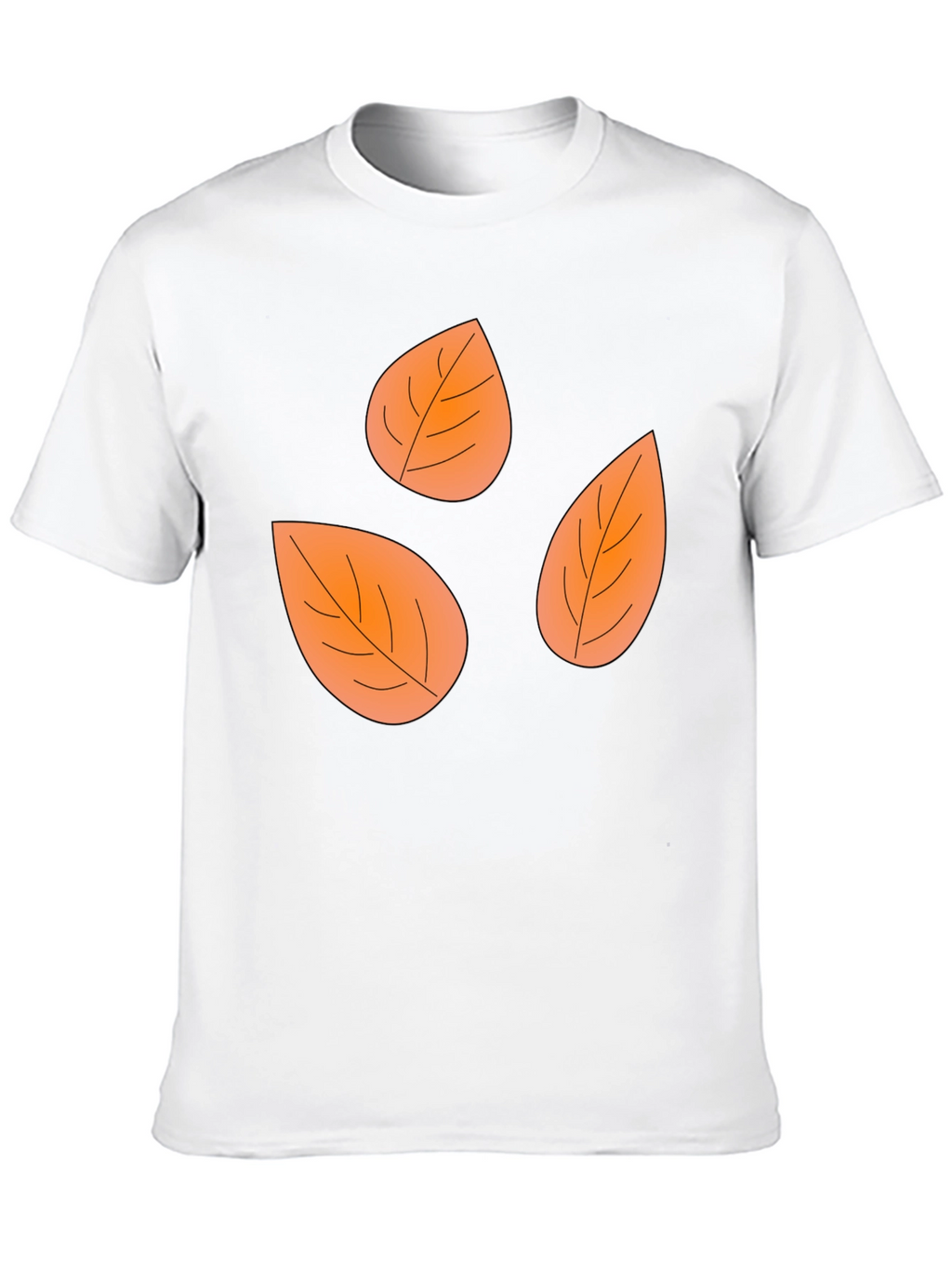 Fall Leaves Black Graphic Tee Shirt