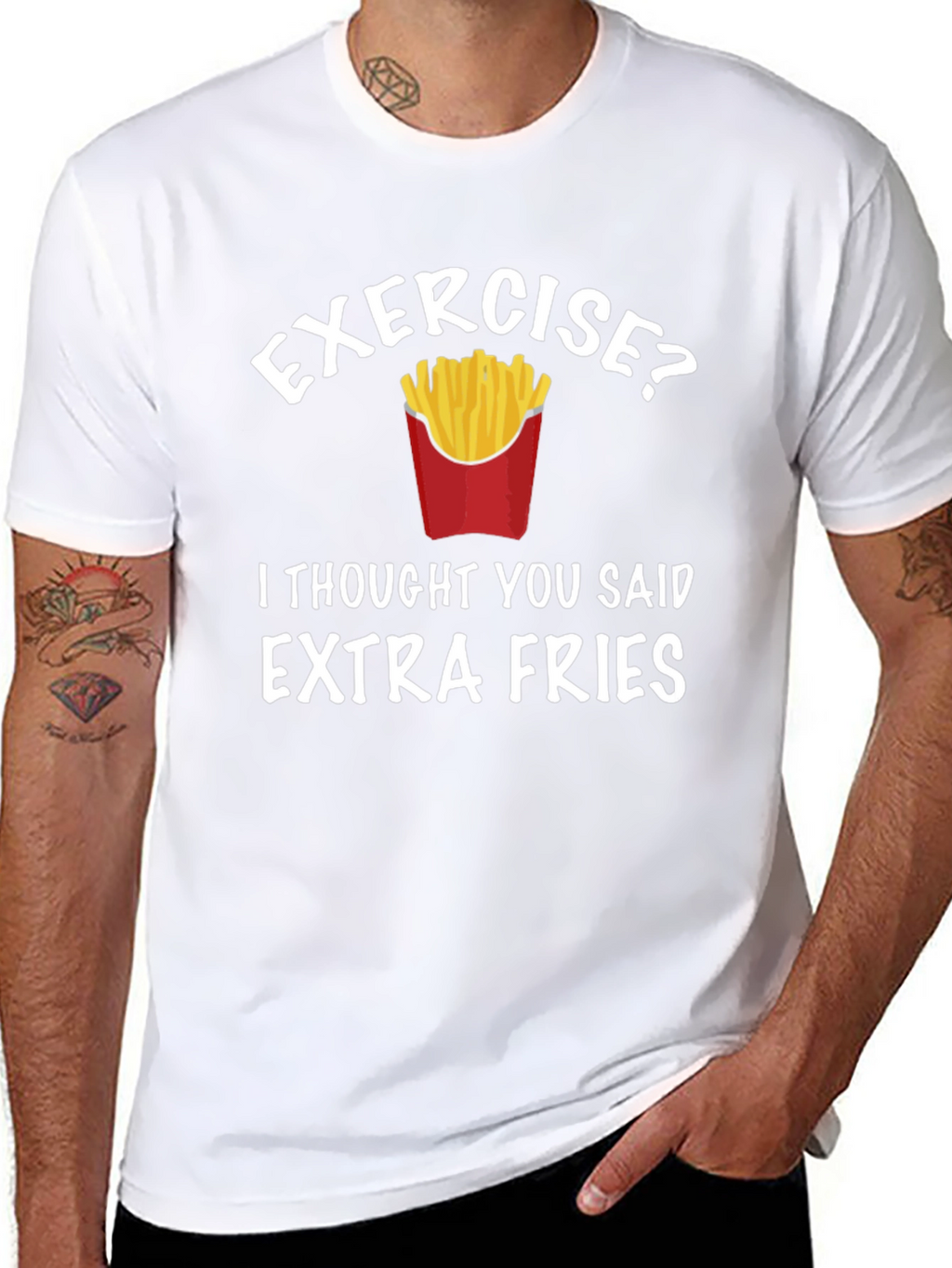 Funny Extra Fries Graphic Tee