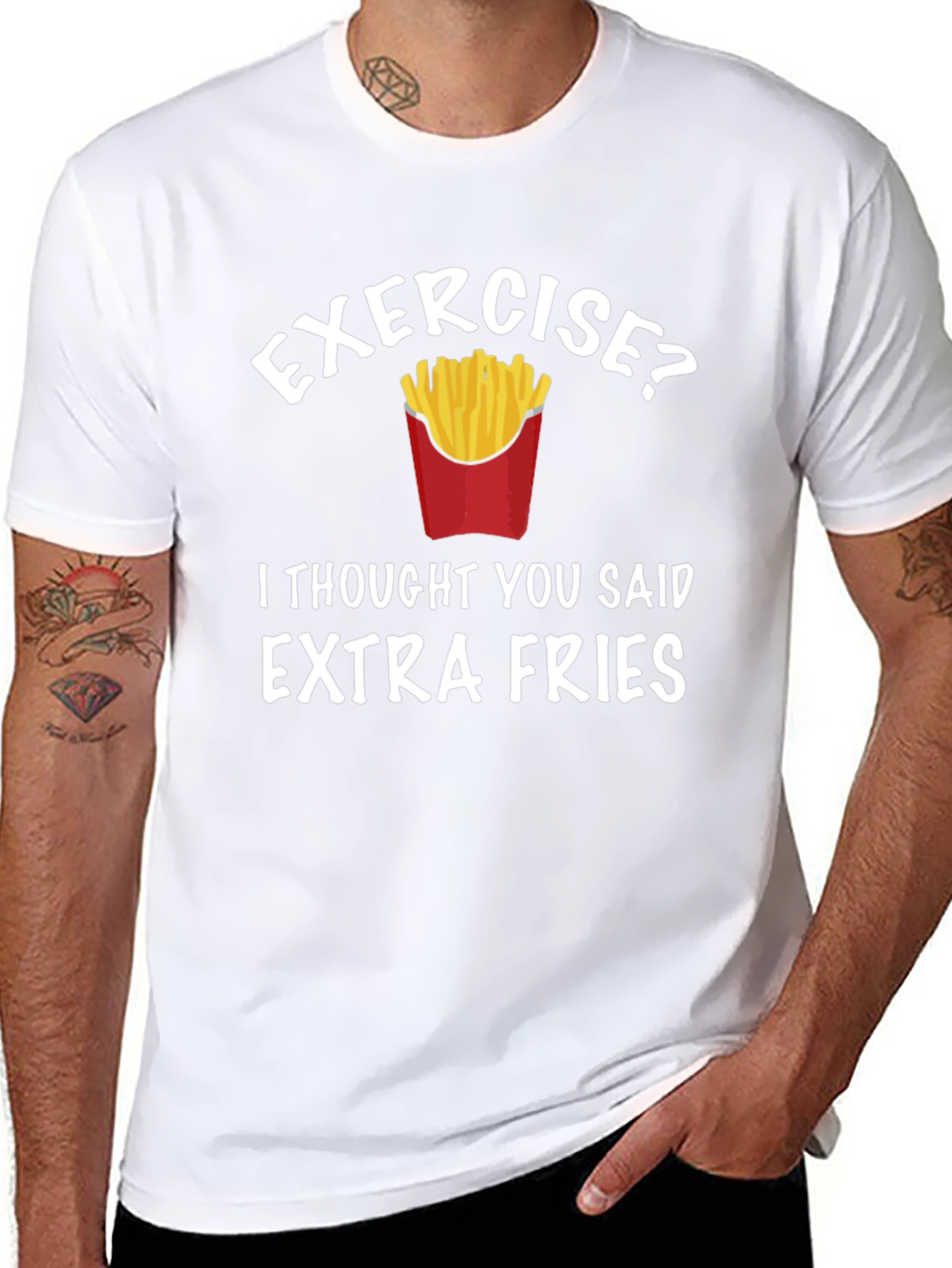 Funny Extra Fries Graphic Tee