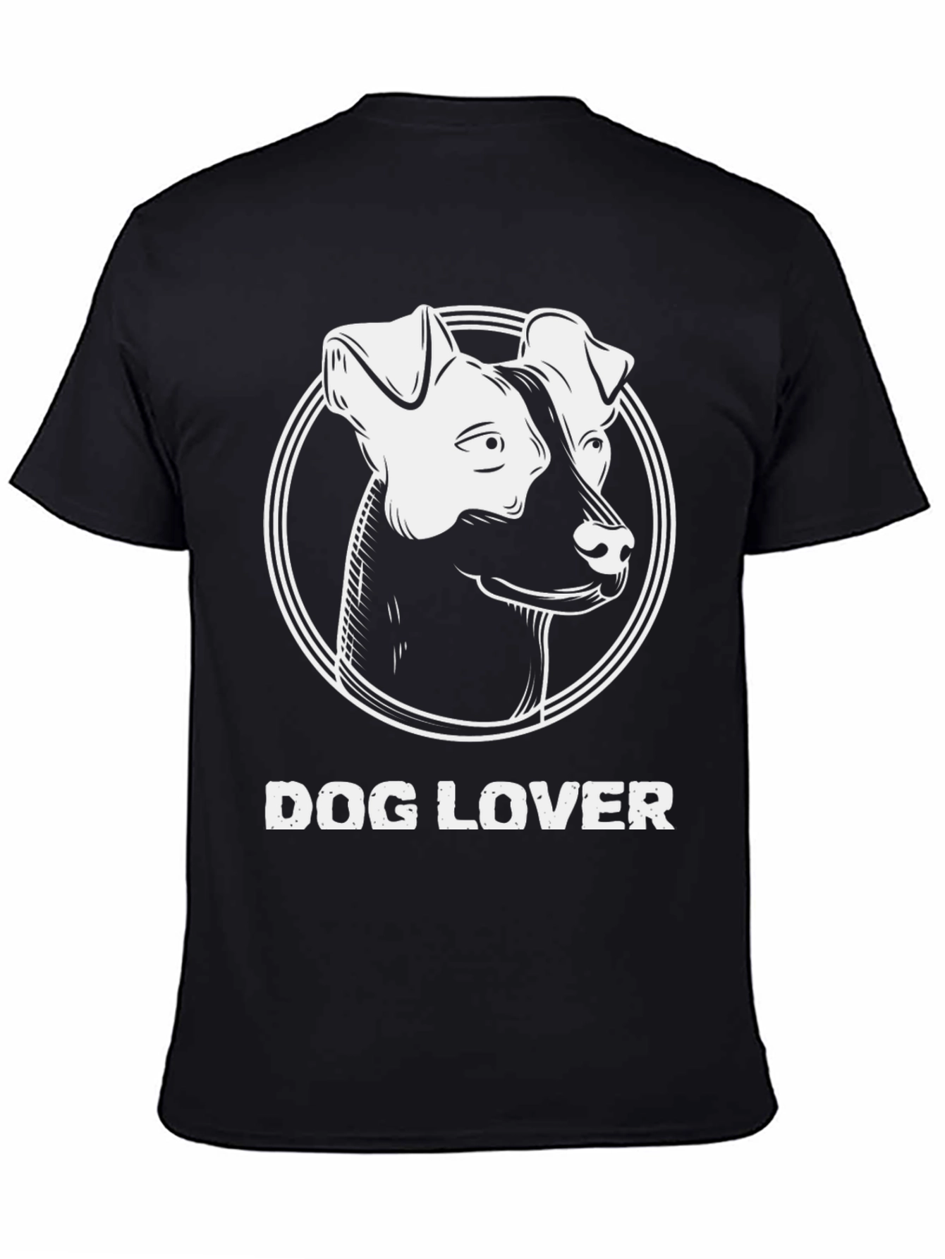 Dog Lover Black T-Shirt - Cute Dog Graphic Tee