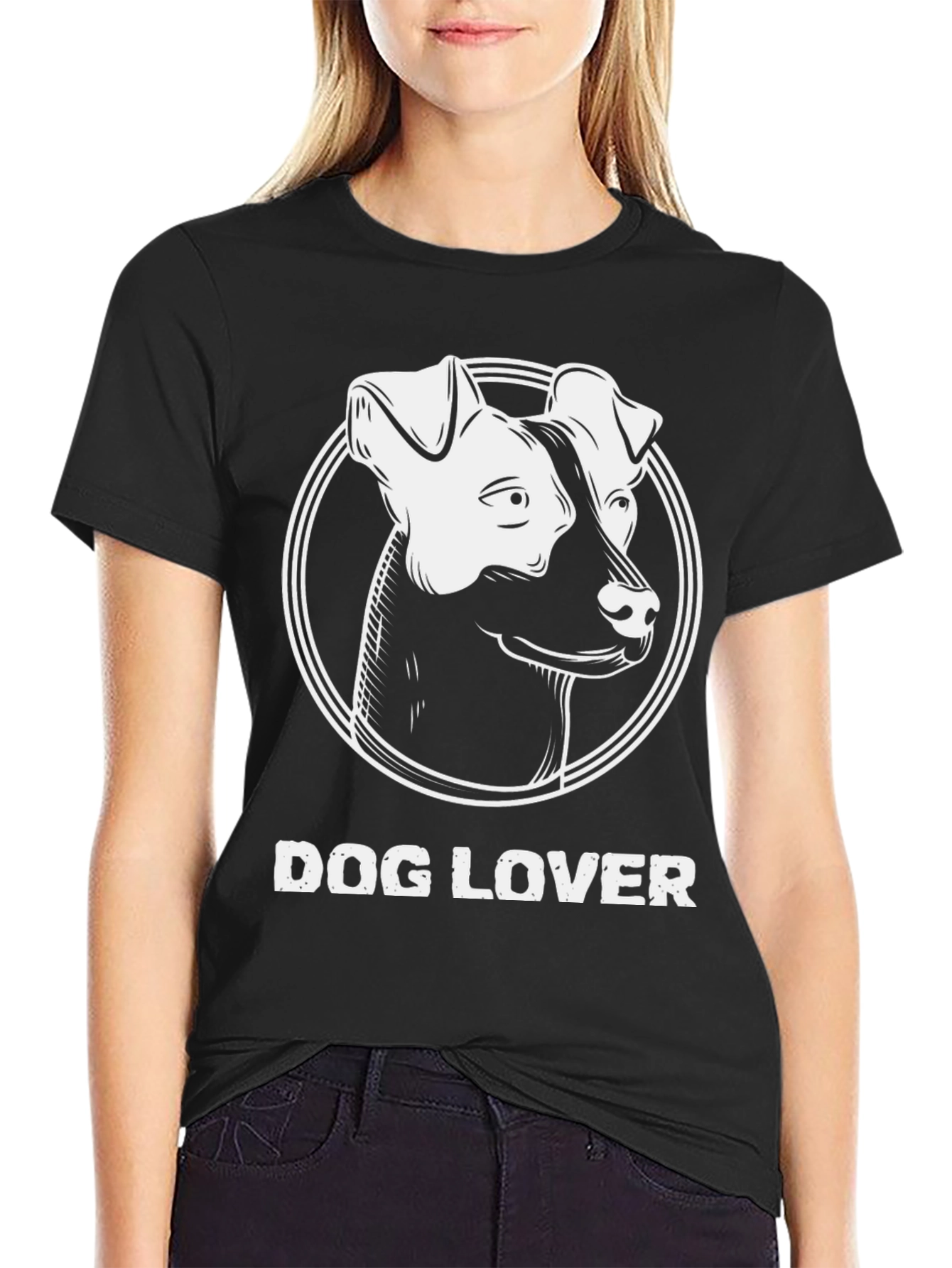 Dog Lover Black T-Shirt - Cute Dog Graphic Tee