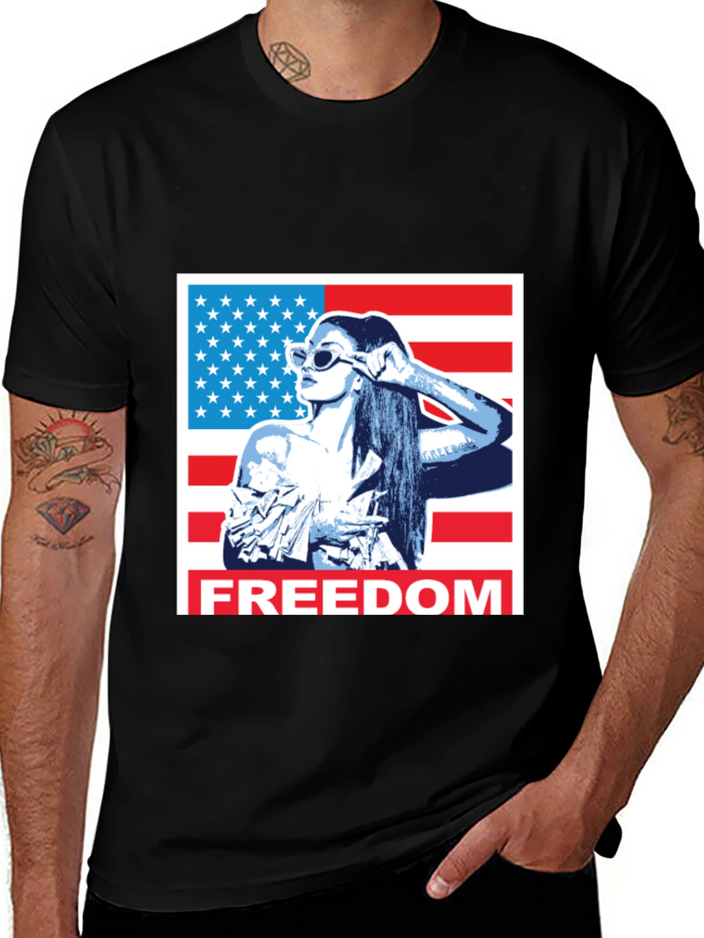 Freedom Graphic T-Shirt - Patriotic USA Design