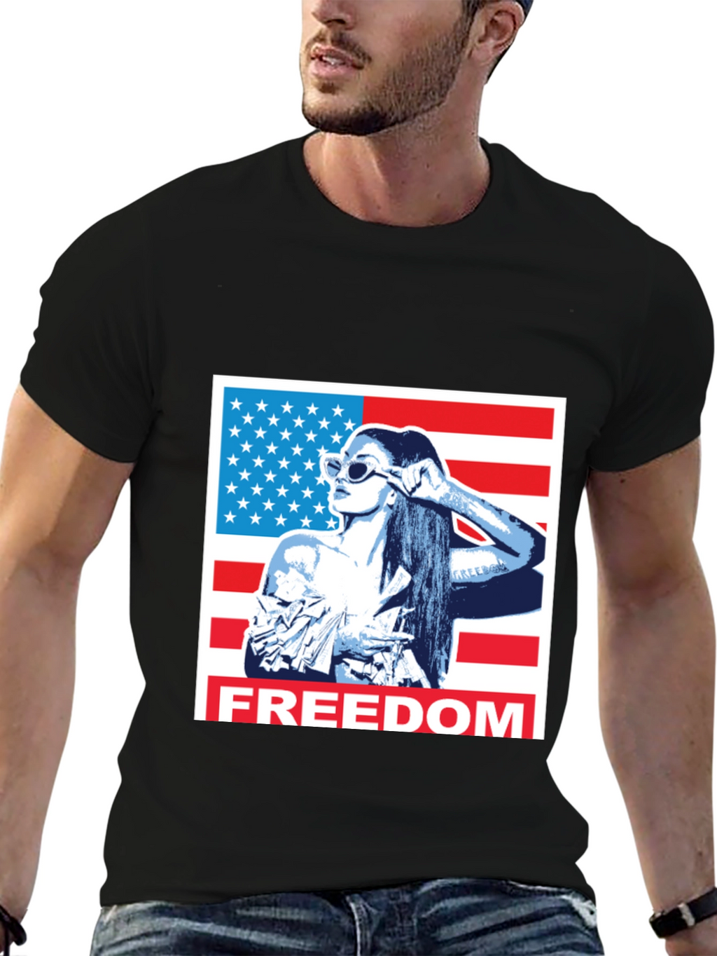 Freedom Graphic T-Shirt - Patriotic USA Design