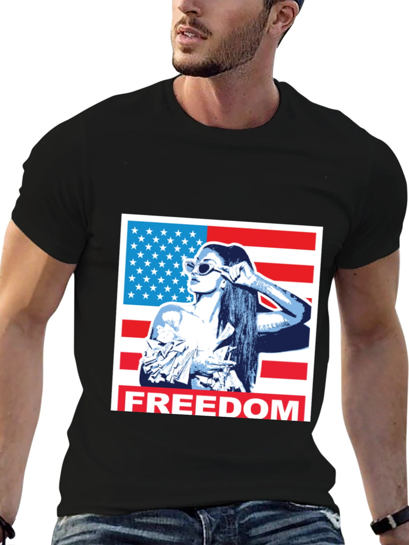 Freedom Graphic T-Shirt - Patriotic USA Design