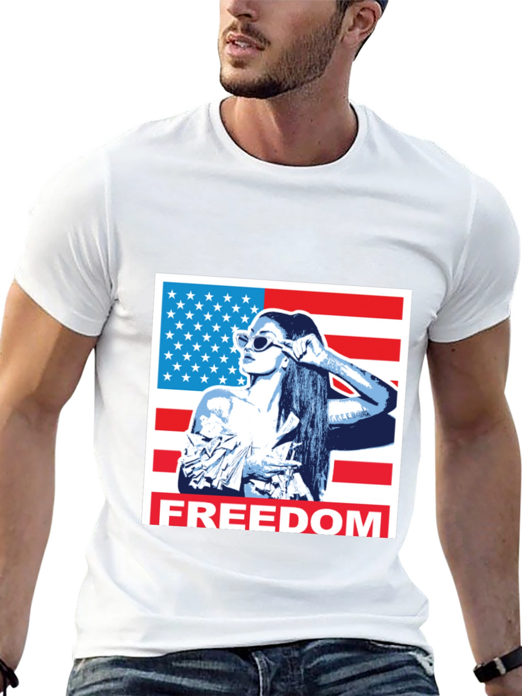 Freedom Graphic T-Shirt - Patriotic USA Design