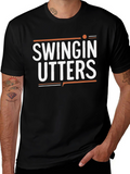 Swingin Utters Graphic Tee - Black Cotton Blend