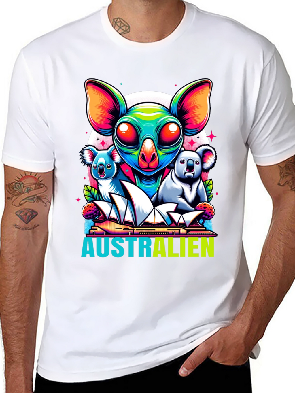 Aussie Pride T-Shirt: Alien Koala Design