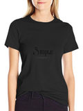 Simple Gothic Style Black T-Shirt